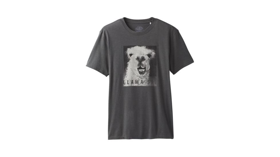 prAna Llama'ste Journeyman Tee - Men's, Charcoal Heather, Large, M11180480-CCHT-L