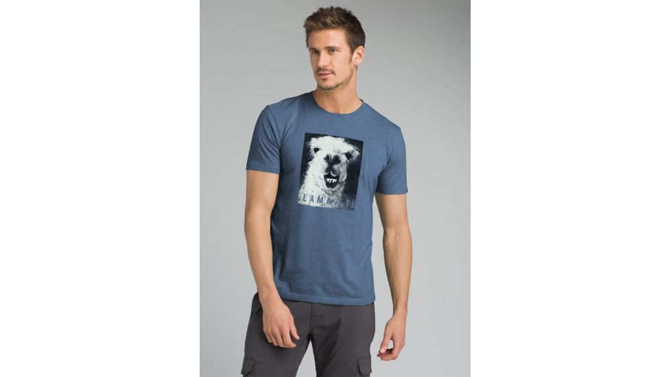 prAna Llamaste Journeyman Tee - Mens, Denim Heather, X-Large, M11180480-DEHT-XL