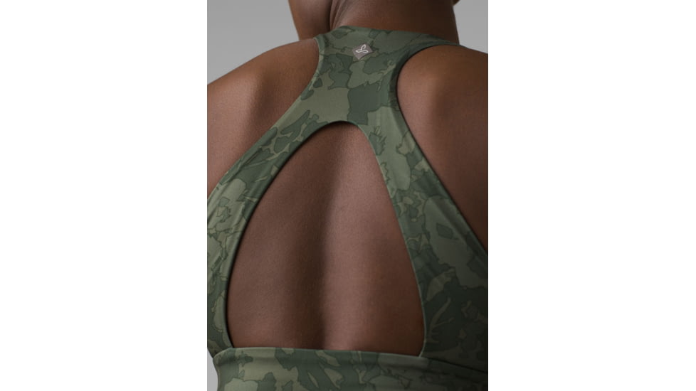 prAna Locano Bra Tank, Kale Wildflower, Medium, 1963271-300-M