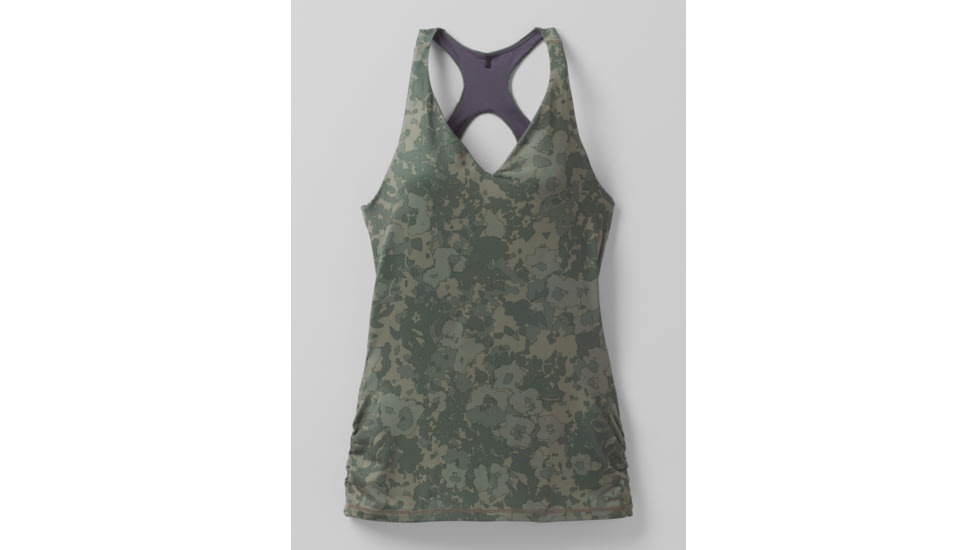 prAna Locano Bra Tank, Kale Wildflower, Medium, 1963271-300-M