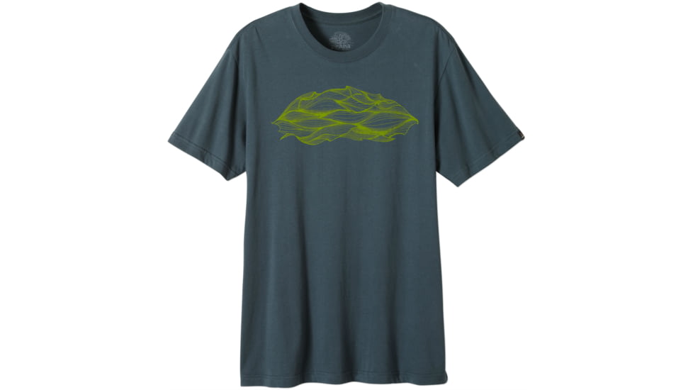 prAna Lomax T-Shirt - Men's -Blue Grey-Small