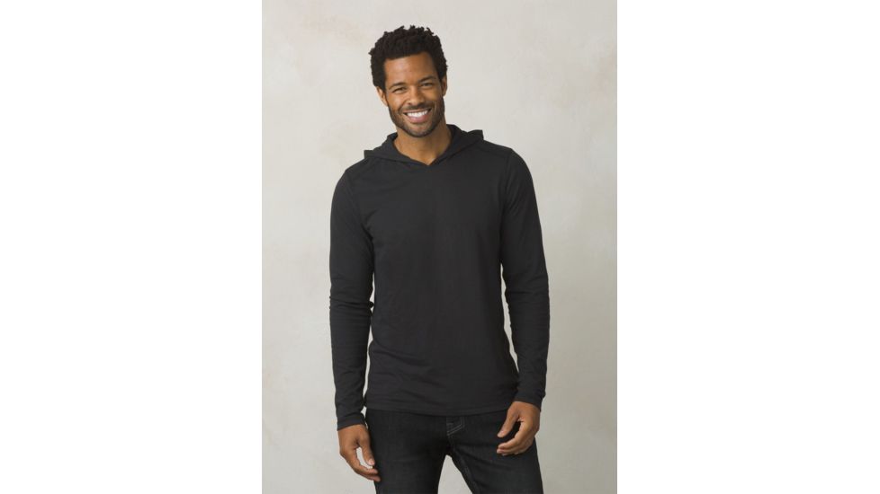 prAna Hooded T-Shirt - Men's, Black, Small, M21181338-BLK-S