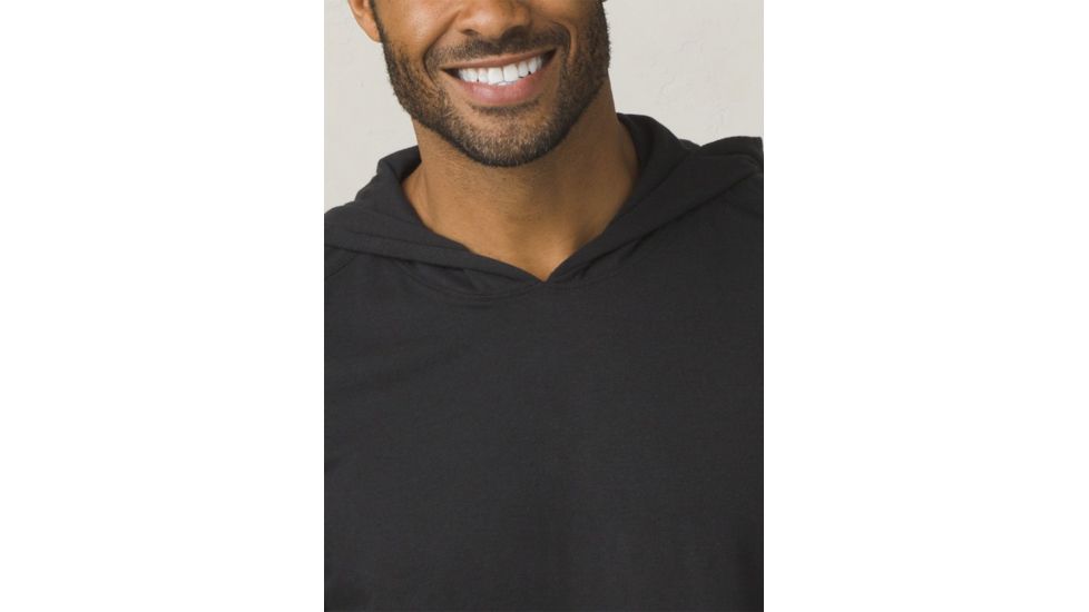 Prana Long Sleeve Hood Mens, Black, Small, M21181338-BLK-S