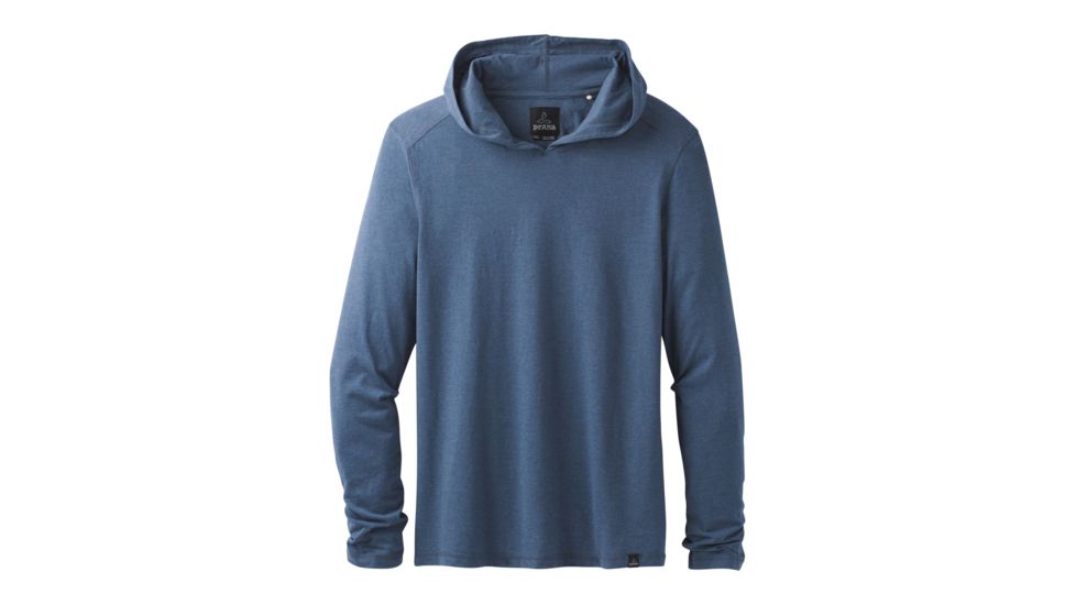 prAna Hooded T-Shirt - Men's, Denim Heather, Large, M21181338-DEHT-L