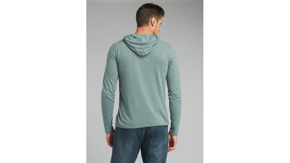 prAna Long Sleeve Hood - Mens, Starling Green Heather, XXLarge, M21181338-SRHT-XXL
