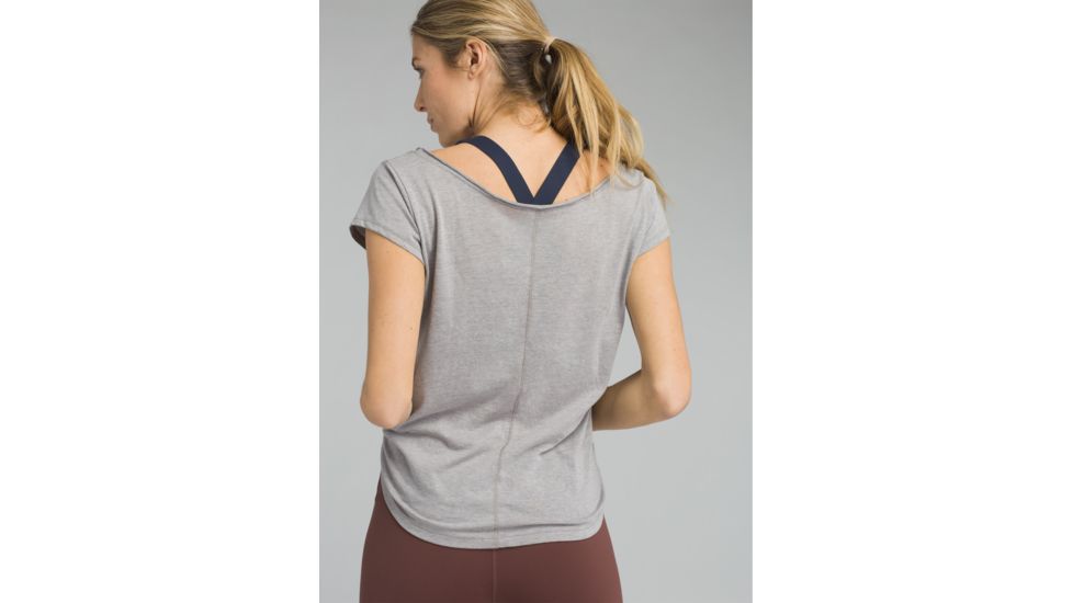 prAna Longline Tee - Womens, Reflection Heather Grey, Medium, W13170290-REHG-M