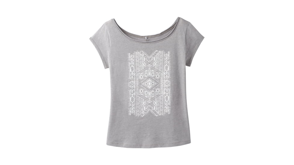 prAna Longline Tee - Womens, Reflection Heather Grey, Medium, W13170290-REHG-M