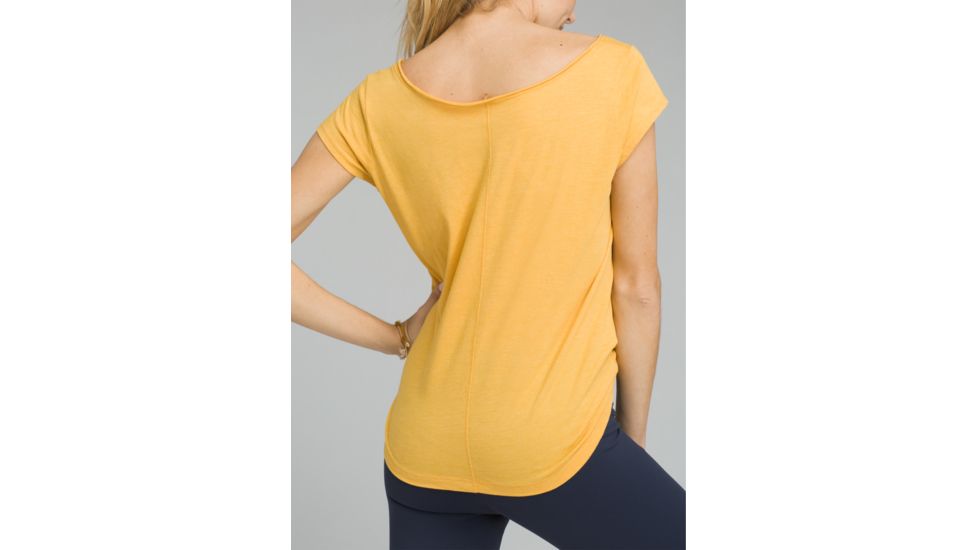 prAna Longline Tee - Womens, Shine Sunray Heather, Large, W13170290-SSHT-L