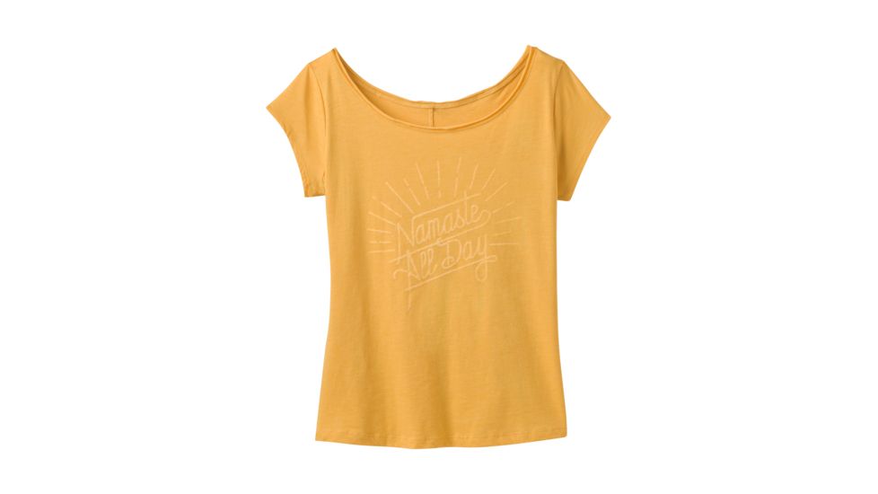 prAna Longline Tee - Womens, Shine Sunray Heather, Large, W13170290-SSHT-L