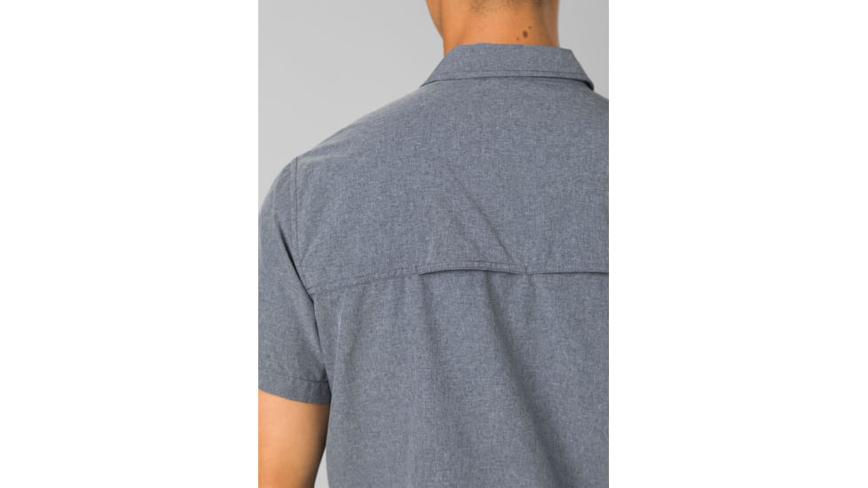 prAna Lost Sol Short Sleeve Shirts - Mens, Nautical Heather, Extra Large, 1972351-400-SL-XL