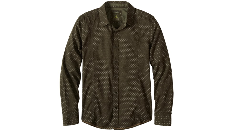 prAna Lukas Slim Long Sleeve Shirt - Men's-Dark Olive-X-Large