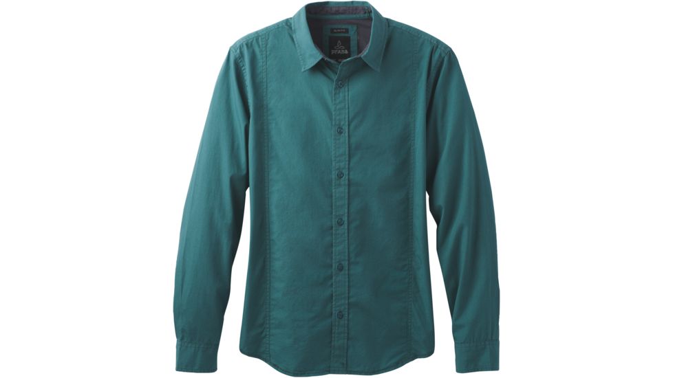 prAna Lukas Slim Long Sleeve Shirt - Men's-Deep Balsam-Small