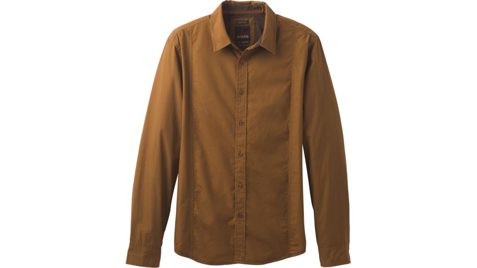prAna Lukas Slim Long Sleeve Shirt - Men's-Sepia-Small