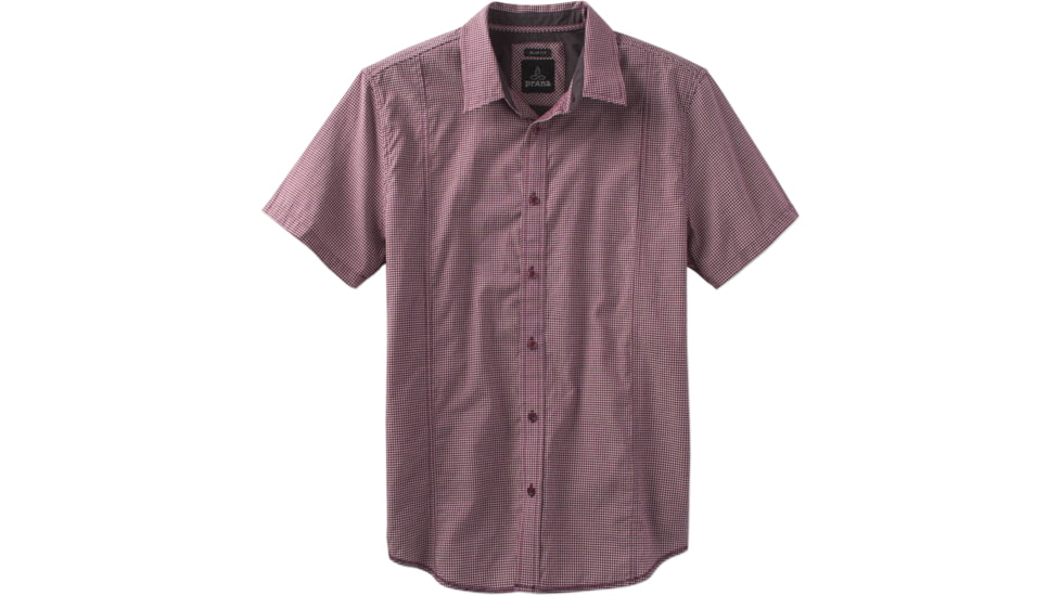 prAna Lukas Slim Short Sleeve Shirt - Men's-Eggplant-Medium