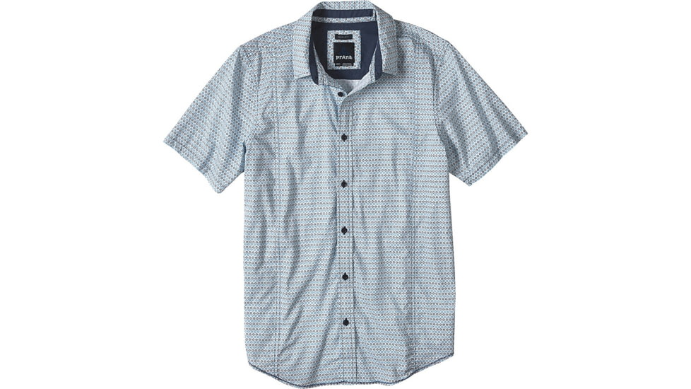 prAna Lukas Slim Short Sleeve Shirt - Men's-Electro Blue-Small