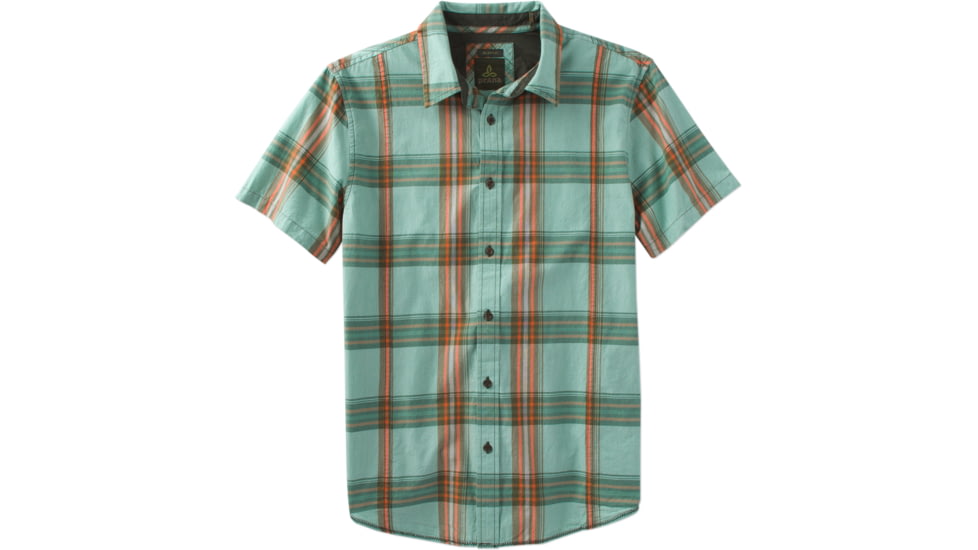 prAna Lukas Slim Short Sleeve Shirt - Men's-Wild Sage-Medium