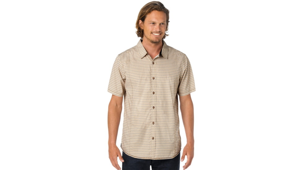 prAna Lukas Slim Short Sleeve Shirt - Men's-Brown-Large