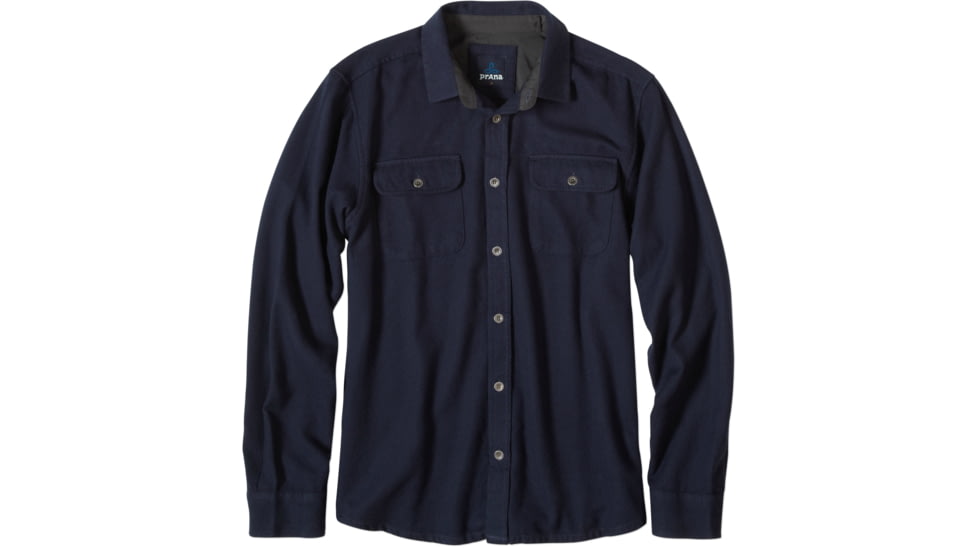 prAna Lybek Long SLeeve Flannel Shirt - Men's, Nautical, X-Large, M2LYBE314-NAU-XL