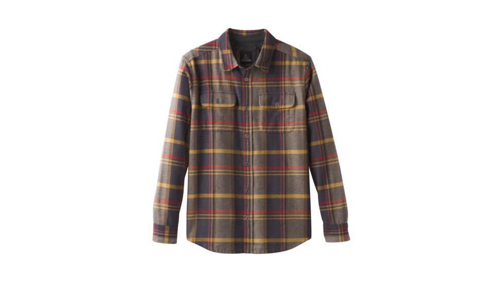 prAna Lybek Long Sleeve Flannel Shirt - Men's, Bronzed, X-Large, M23170384-BRZD-XL