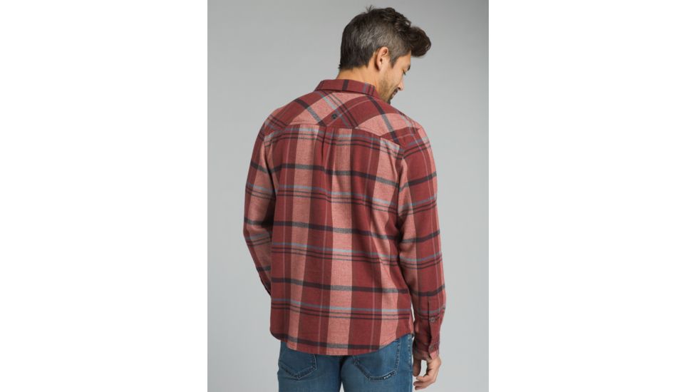 prAna Lybek Long Sleeve Flannel Shirt - Men's, Mulled Wine, Medium, M23170384-MUWI-M
