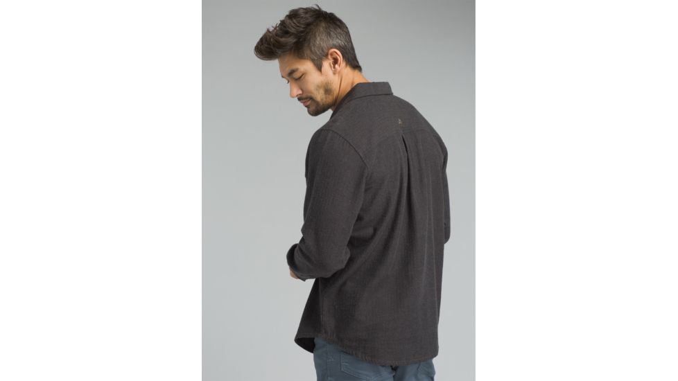 prAna Lybek Long Sleeve Flannel Shirt - Men's, Scorched Brown Herringbone, XX-Large, M23170384-SCHB-XXL