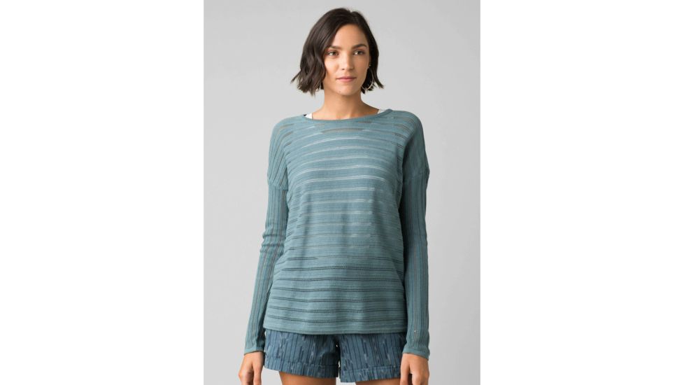 prAna Madeline Sweater - Womens, Smoky Blue Solid, Medium, W21200975-SBSO-M