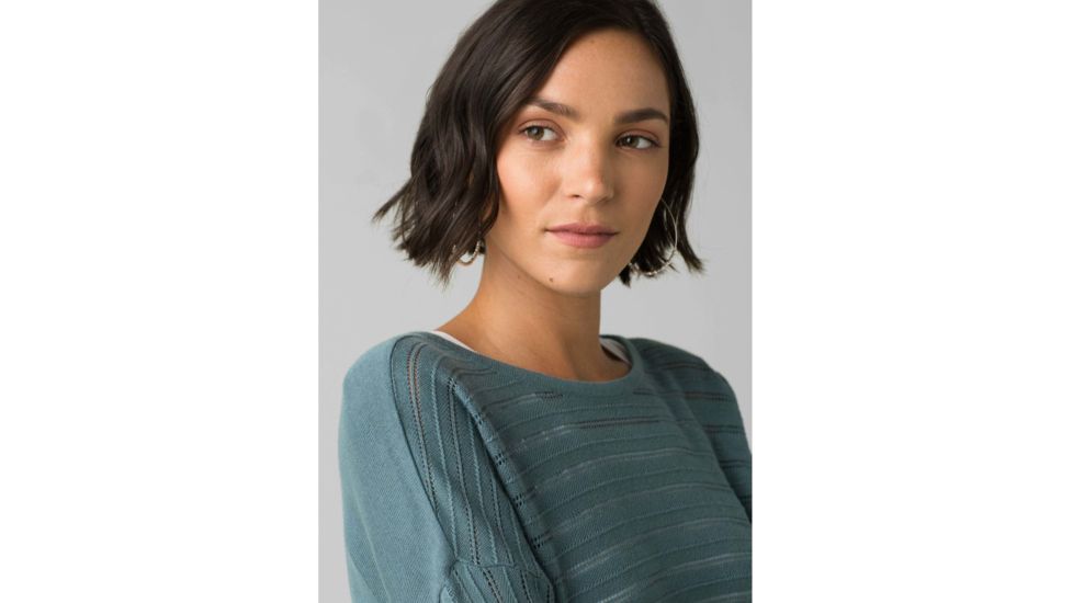 prAna Madeline Sweater - Womens, Smoky Blue Solid, Medium, W21200975-SBSO-M