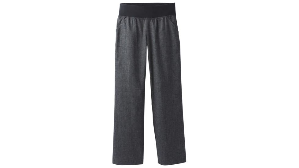 prAna Mantra Women's Pant, Black Herringbone, XL, W4MANT115 - BKHB-XL
