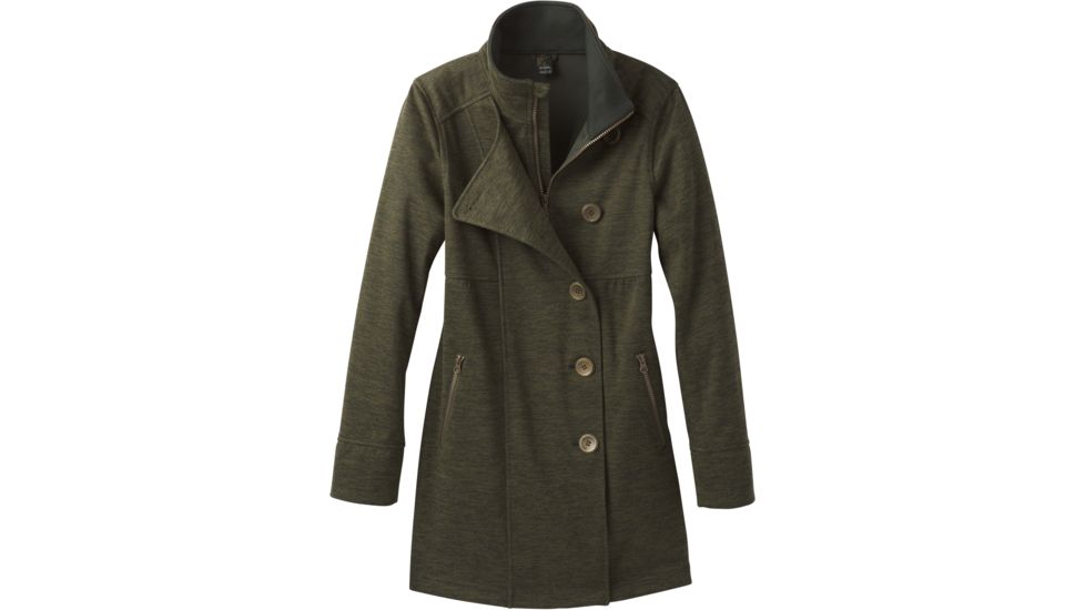 prAna Martina Long Heathered Jacket - Women's, Dark Olive, X-Large, W23170280-DKOL-XL