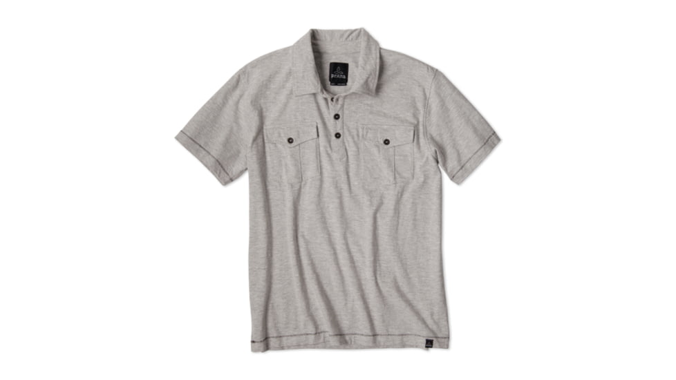 prAna McKinnley Polo - Men's-Grey-Small