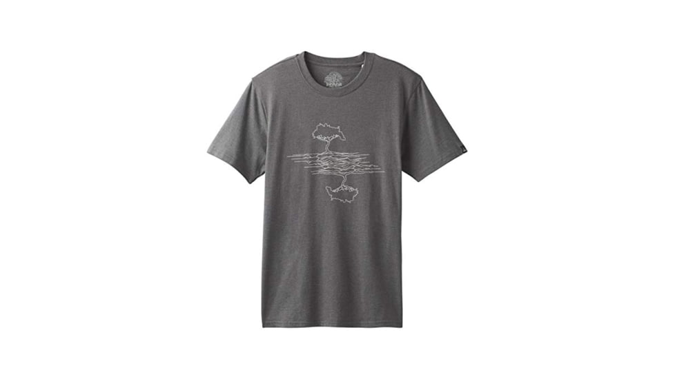 prAna Mears Short Sleeve Tee Mens, Charcoal Heather, Medium, M11180465-CCHT-M