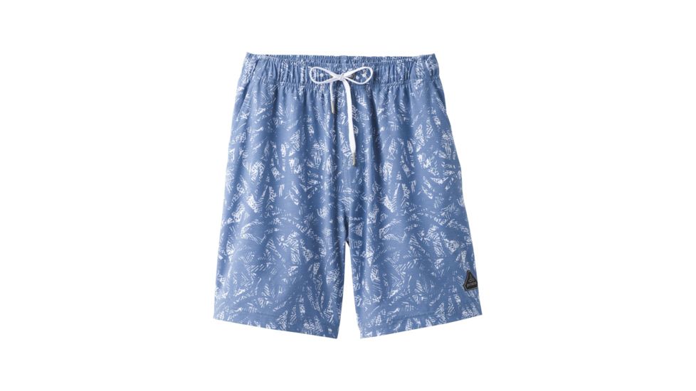 prAna Metric E-Waist Boardshort Mens, Bleached Blue Waimea, Medium, M31180565-BBWM-M
