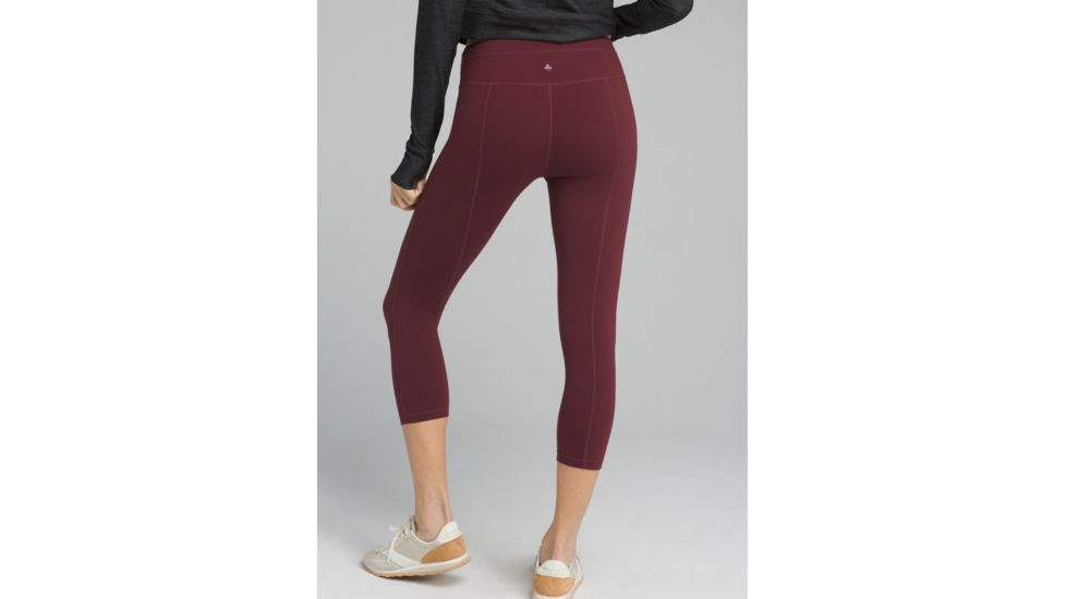 prAna Momento Capri - Womens, Black Cherry, X-Large, W41180610-BKCY-XL