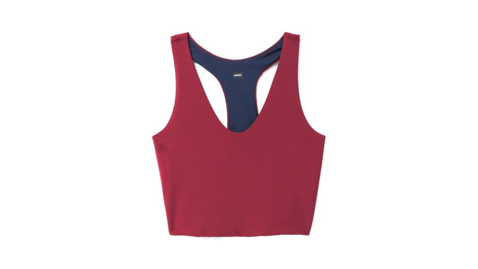 prAna Momento Crop Top - Womens, Maroon/Nautical, Extra Small, 1963231-601-XS