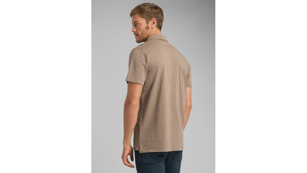 prAna Montroyal Polo - Mens, Mud, Small, M11191470 -215-S