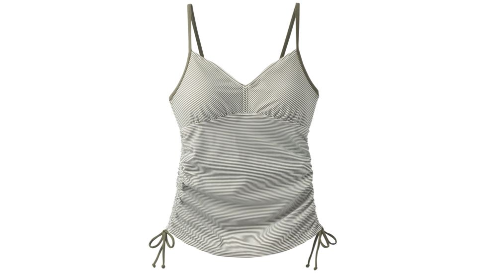 prAna Moorea Tankini Swim Top - Womens, Cargo Green Stripe, XSmall, W1MOOR113-CGST-XS