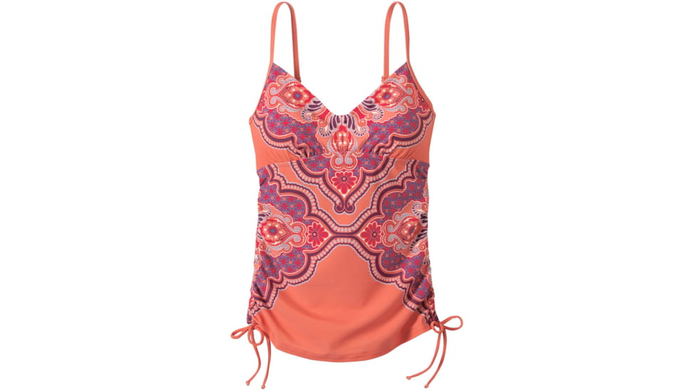 prAna Moorea Tankini Top - Women's-Neon Orange Jasmine-Small