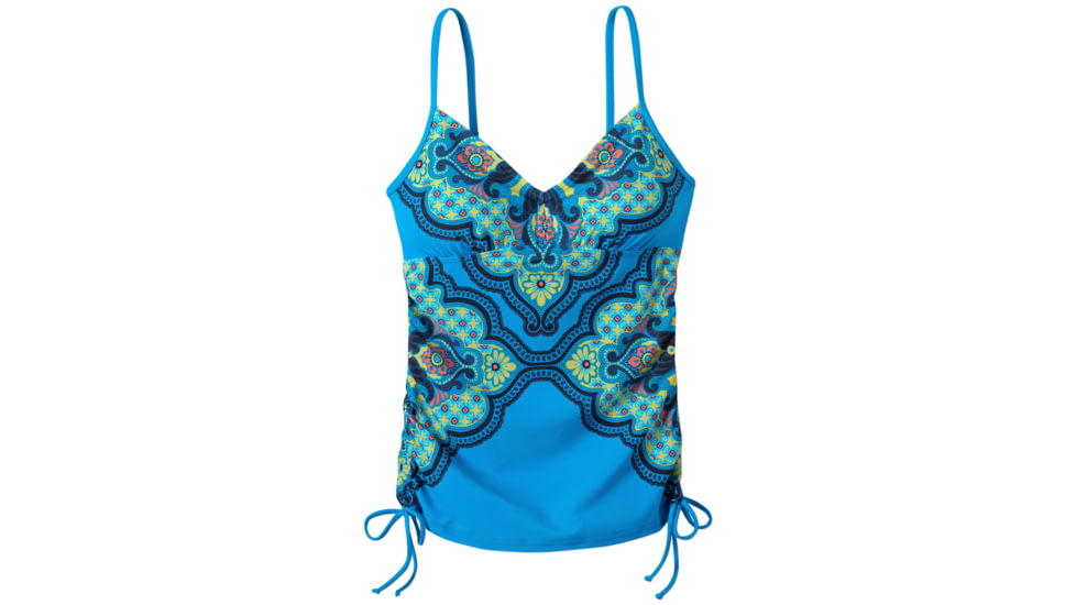 prAna Moorea Tankini Top - Women's-Vivid Blue Jasmine-X-Small