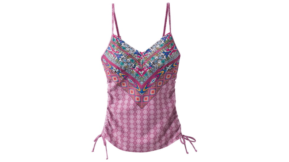 prAna Moorea Tankini Womens, Pomegranate Marrakesh, Medium, W1MOOR113-POMA-M