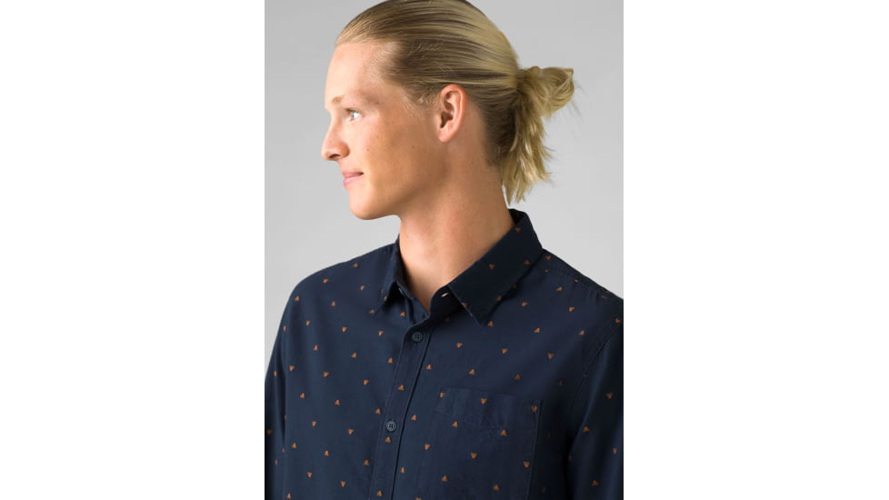 prAna Mountain Drift Long Sleeve - Men's, Large, Nautical, 1968211-400-SL-L