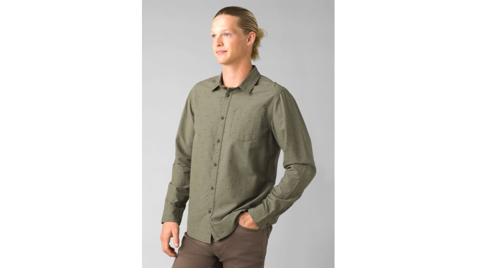 prAna Mountain Drift Long Sleeve - Men's, Extra Large, Rye Green, 1968211-300-SL-XL