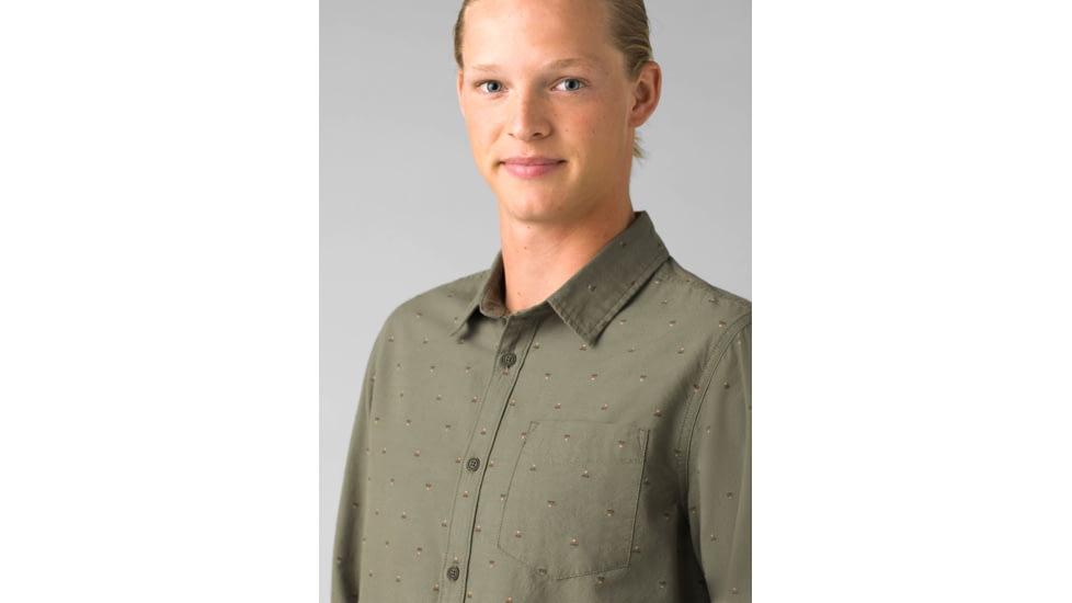prAna Mountain Drift Long Sleeve - Men's, Extra Large, Rye Green, 1968211-300-SL-XL