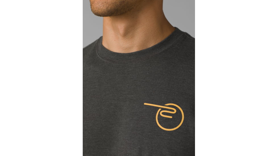 prAna Mountain Maven SS T-Shirt - Mens, Charcoal Heather, S, 1966601-001-SL-S