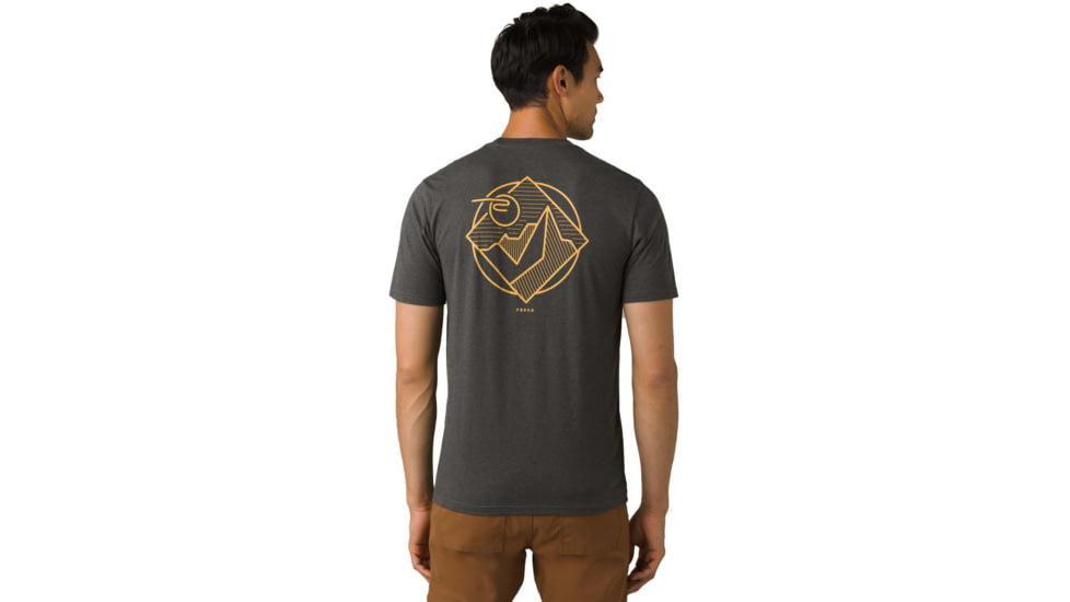 prAna Mountain Maven SS T-Shirt - Mens, Charcoal Heather, S, 1966601-001-SL-S