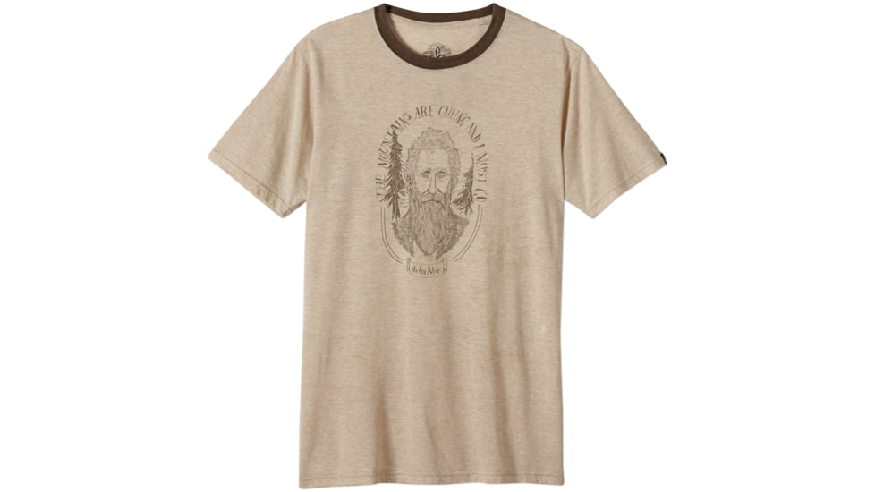 prAna Muir Ringer T-Shirt - Men's -Stone-Small