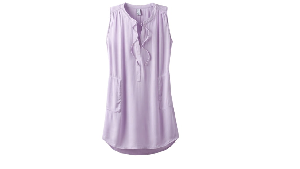 prAna Natassa Crinkled Tunic, Bleached Lavender, XLarge, W11190801 -534-XL