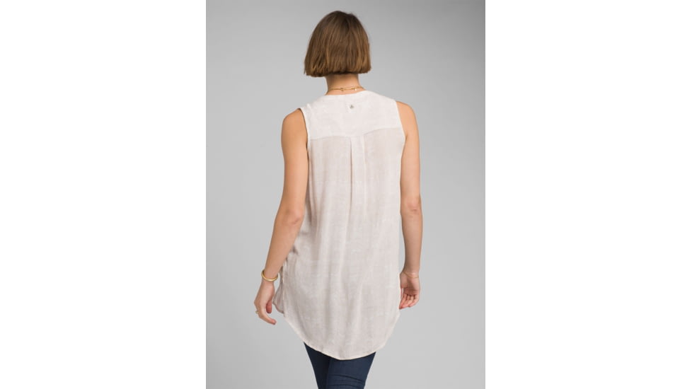 prAna Natassa Crinkled Tunic, White Akoa, XLarge, W11190801 -199-XL