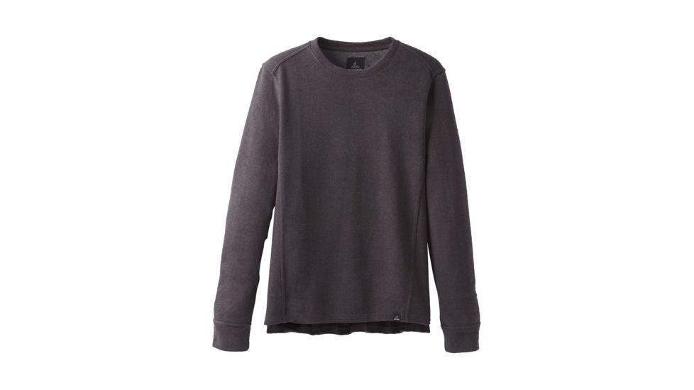 prAna Norcross Long Sleeve Crew - Men's, Charcoal Heather, Small, M23181378-CCHT-S