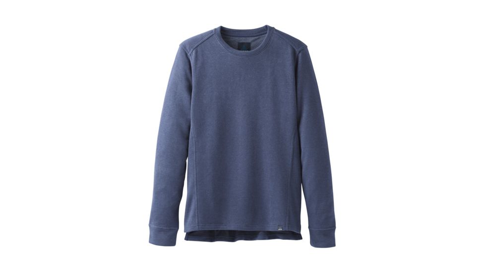 prAna Norcross Long Sleeve Crew - Men's, Equinox Blue Heather, Small, M23181378-EBHT-S