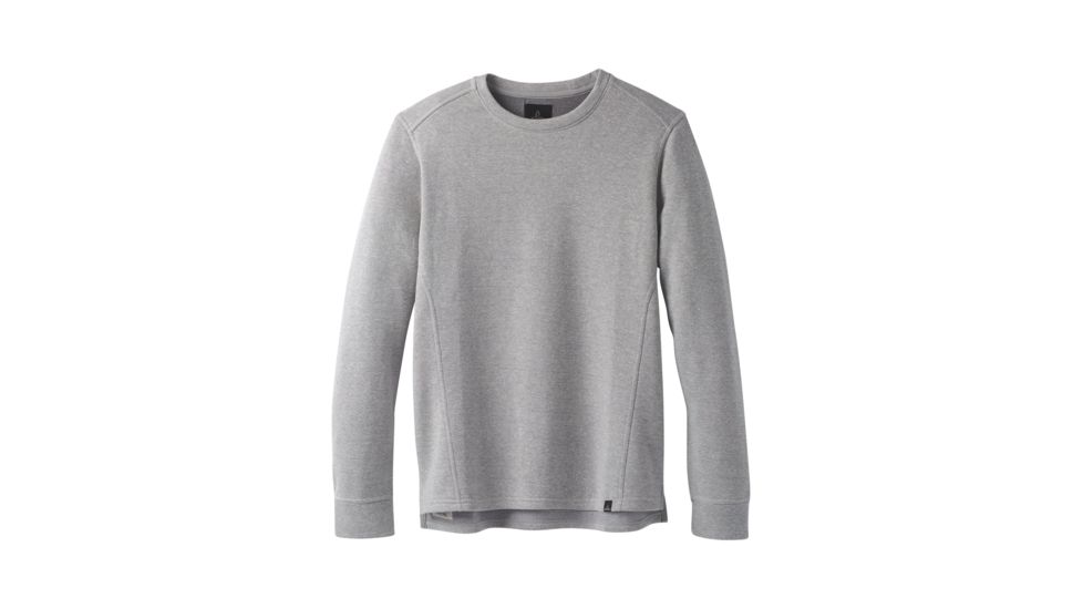prAna Norcross Long Sleeve Crew - Men's, Heather Grey, XXLarge, M23181378-HTGY-XXL